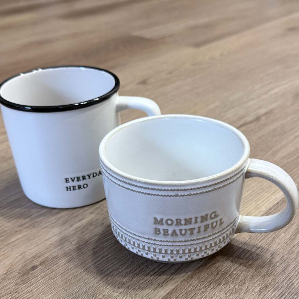 Hearth & Hand with Magnolia Everyday Hero & Morning Beautiful Stoneware Mug Set - Picture 1 of 10